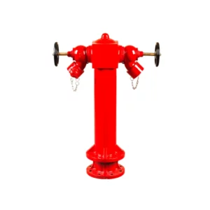 Way Fire Hydrant with Landing Valves 4 Inch Inlet and 2 1/2 Inch Outlet 10 Bar Wet Barrel Pillar Fire Hydrant